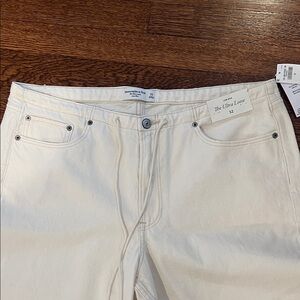 Abercrombie & Fitch Cream Ultra Loose Jeans